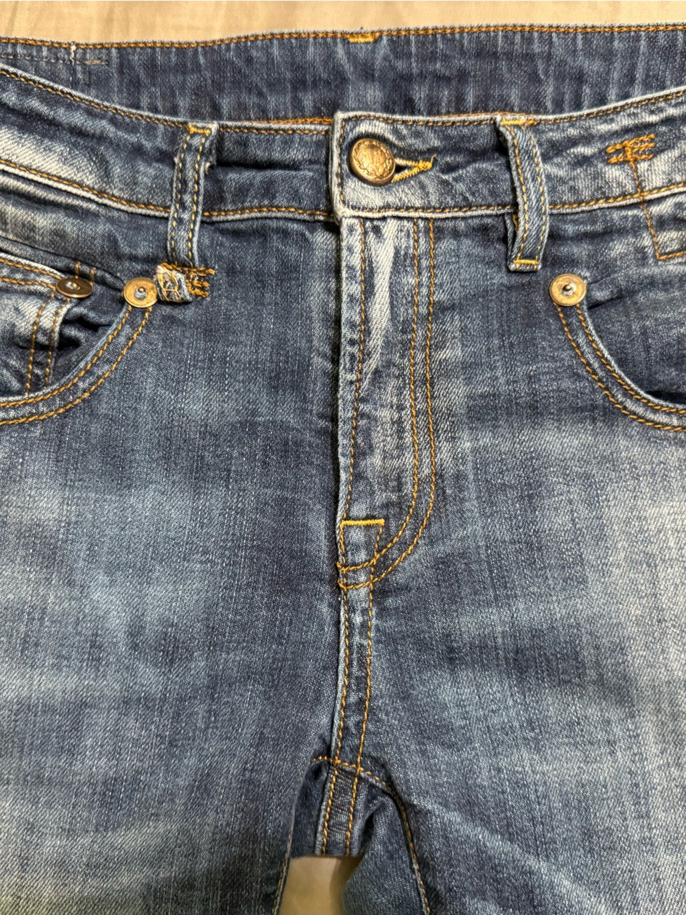 R13 Women’s Washed Blue Boy Skinny Jeans - Picture 3 of 6